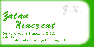 zalan minczent business card